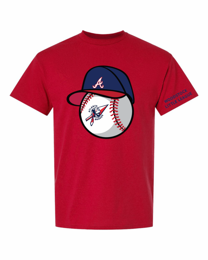 Woodstock Braves T-Shirt - Hat & Ball - Image 3